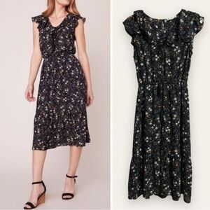 Jack by BB Dakota from ModCloth Floral Midi Dress Size XS